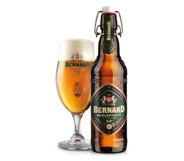 BERNARD bezlepkový svetlý ležiak 12% 0,5L